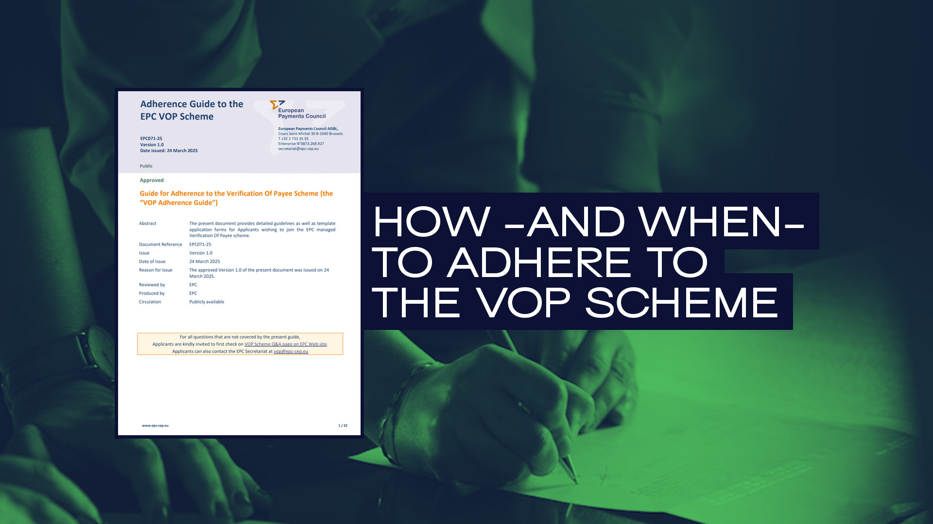 adherence vop scheme
